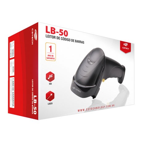 LEITOR DE CODIGO DE BARRA C3TECH USB LB-50BK