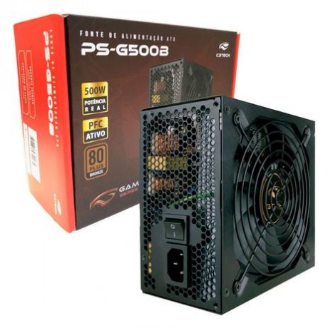 FONTE ATX 500W C3TECH PS-G500B 80+BRONZE