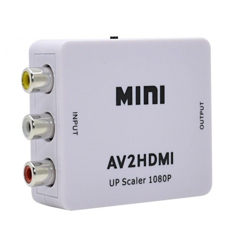 Mini Adaptador Conversor Hdmi Para 3 Rca Av