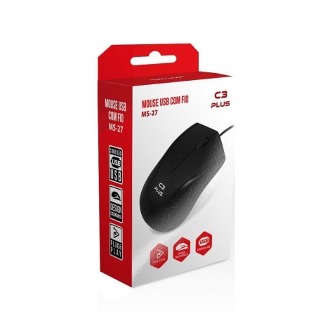 MOUSE C3TECH USB C3PLUS MS-27BK PR