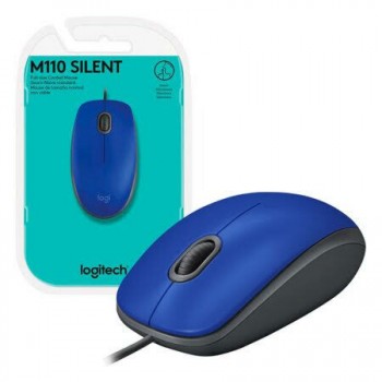 MOUSE USB M110 SILENT AZUL...