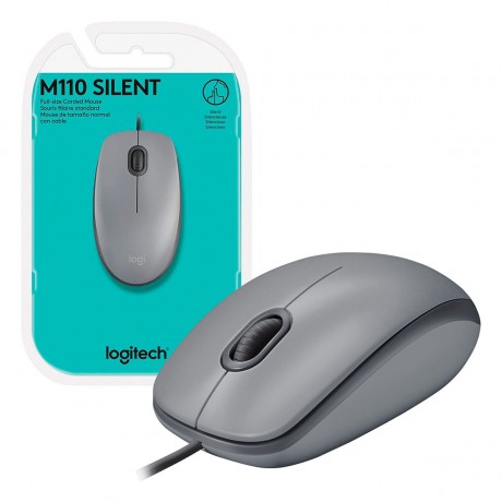 MOUSE USB M110 SILENT CINZA LOGITECH