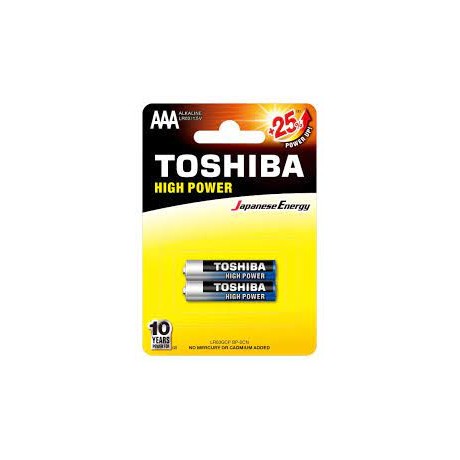 PILHA ALCALINA AAA TOSHIBA LR03GCP C/2