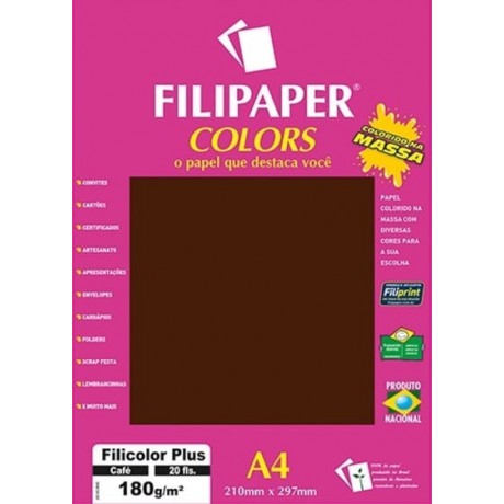 FILIPAPER COLORS FILICOLOR PLUS CAFÉ 180G/M2 210X297MM