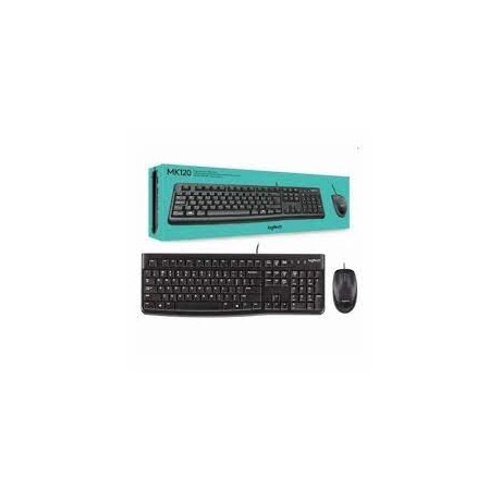 KIT TECLADO+MOUSE LOGITECH PRETO MK120 USB