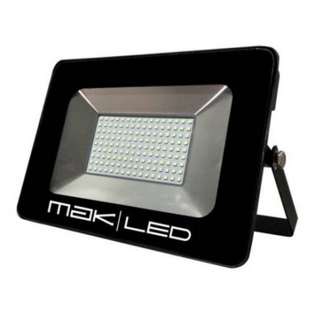 REFLETOR SLIM PRETO RGB 50W MAK LED