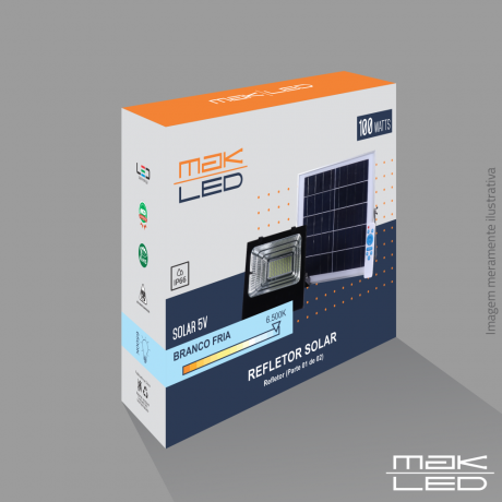 REFLETOR SOLAR 100W MAK LED