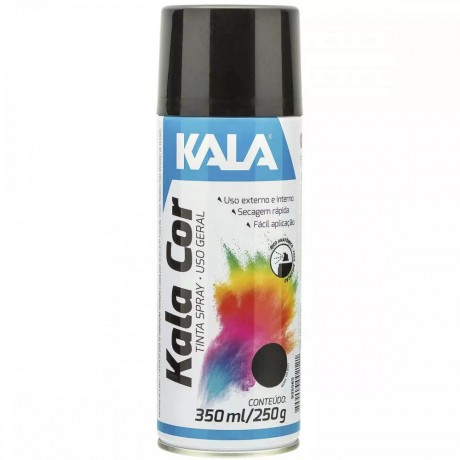 TINTA SPRAY USO GERAL PRETO FOSCO 350ML - KALA