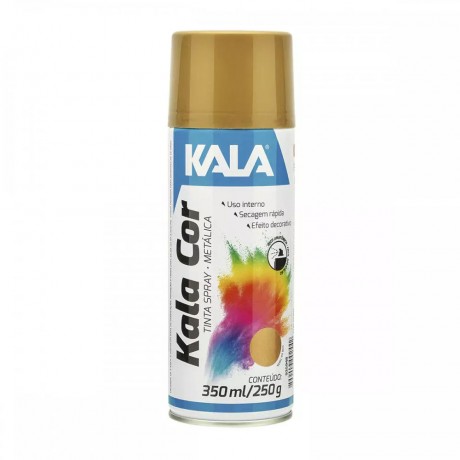 TINTA SPRAY METALICO OURO 350ML - KALA