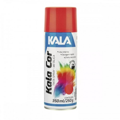 TINTA SPRAY METALICO VERMELHO 350ML - KALA