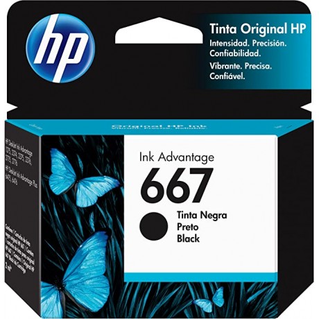 Cartucho HP 667 Preto Original