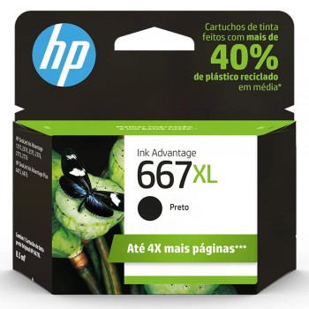 Cartucho HP 667XL Preto...