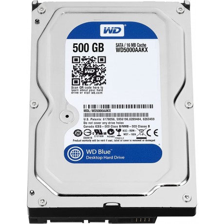 Disco rígido WD Blue de 500 GB – 7200 RPM SATA 2 de 3,5 polegadas – WD5000AAKs