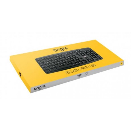 Teclado Basico Usb Preto Bright - 0014