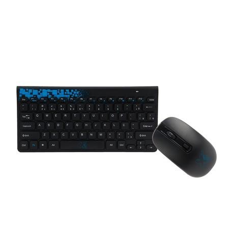 TECLADO E MOUSE S/FIO FREESTYLE S AZUL 601353-8